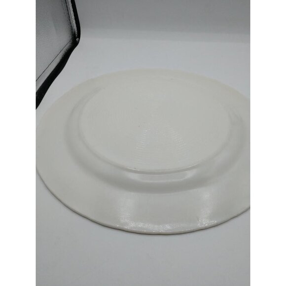 MacBeth Evans Depression Vintage Floral Cremax-Oxford-Bouquet Uranium Glass Plat - Picture 2 of 7